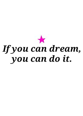 Inspirational Quote with Star
