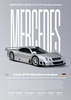 Mercedes-Benz CLK GTR Poster