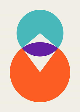 Abstract Geometric Shapes with Vibrant Colors