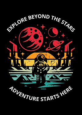 Astronaut exploring alien planet