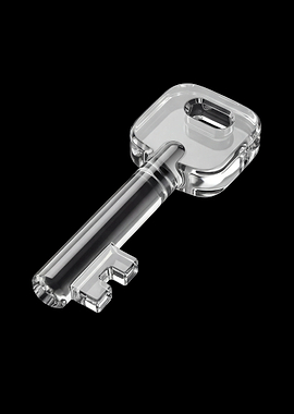Transparent Glass Key