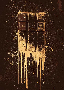 Melting Chocolate Bar Splatter