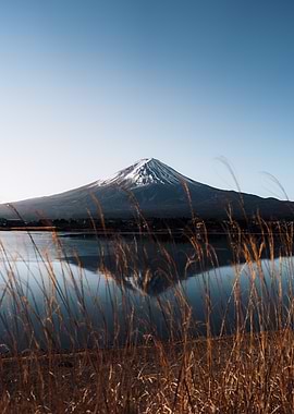Mount Fuji Reflection in Lake