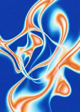 Abstract Blue and Orange Swirls