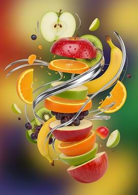 Levitating Fruit Salad