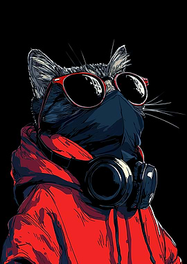 Cool Cat with Sunglasses