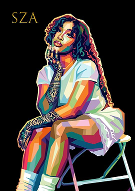 SZA Pop Art Portrait