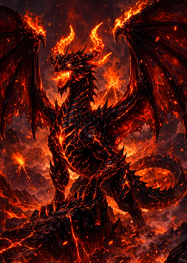 Fiery Lava Dragon