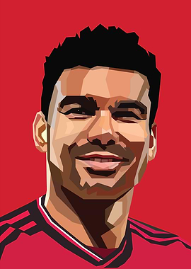 Polygon Soccer Art – Brazilian Midfield Legend Poster