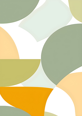 Abstract Geometric Shapes in Pastel Colors