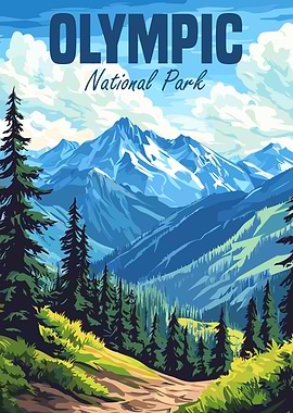 Olympic National Park Poster
