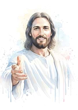 Jesus Christ watercolor painting