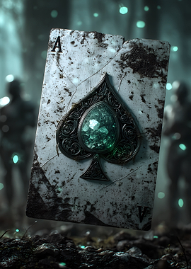 Ace of Spades with Gem