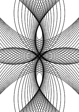 Abstract Geometric Black and White Pattern