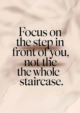 Inspirational Quote on Marble Background