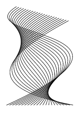 Abstract Swirling Black Lines