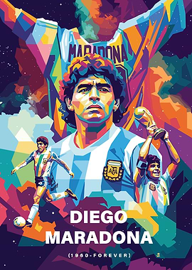 Diego Maradona Pop Art Portrait