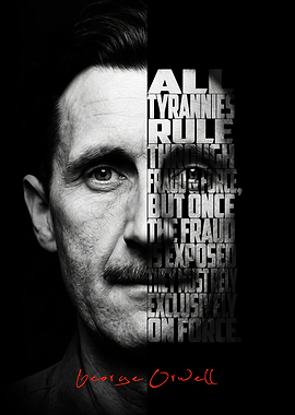 George Orwell Portrait with Quote