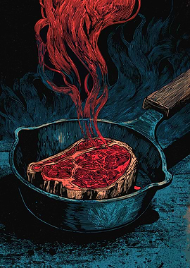 Steak Cooking in a Skillet