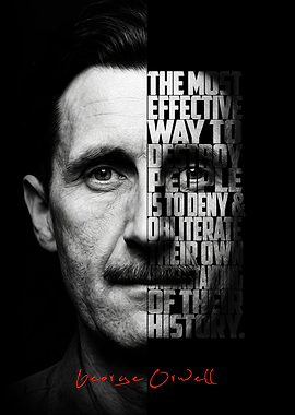 George Orwell Portrait with Quote