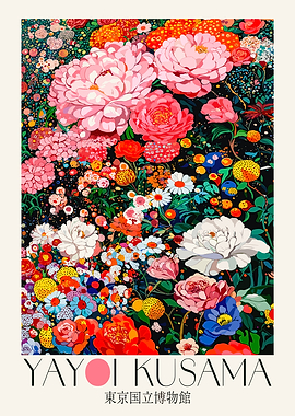 Yayoi Kusama Floral Exhibition Poster