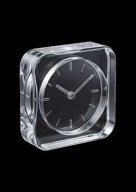 Clear Cube Alarm Clock