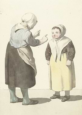 Two figures in traditional clothing