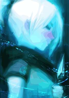 Anime Girl with Knife