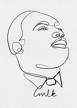 Martin Luther King Jr. Line Art
