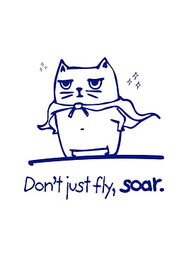 Superhero Cat with Inspirational Quote