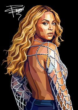 Beyonce Pop Art Portrait