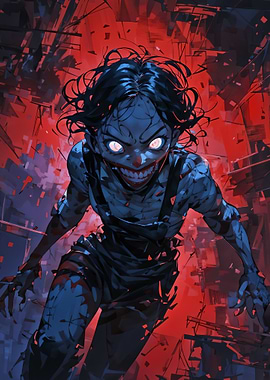 Creepy Clown Zombi Character