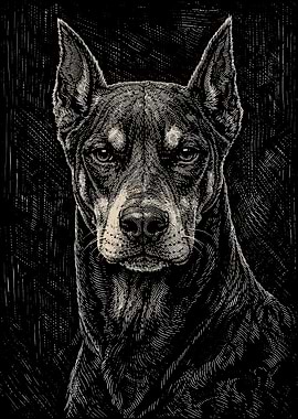 Doberman Pinscher Portrait