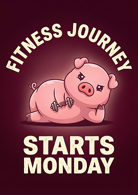 Funny Pig Fitness Journey Starts Monday