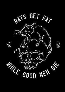 Rat on Skull with Text