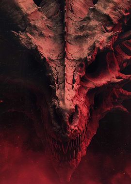 Demonic Dragon Head Close-Up