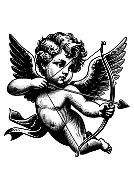 Cupid with Bow and Arrow