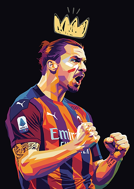 Zlatan Ibrahimović Pop Art Portrait