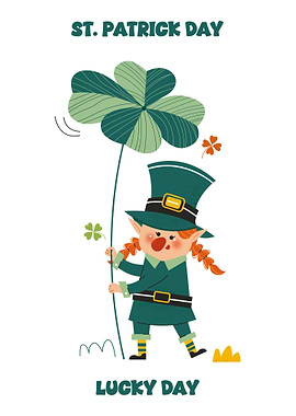 St. Patrick's Day Leprechaun with Clover
