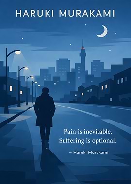 Haruki Murakami Quote Cityscape