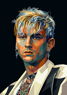 Machine Gun Kelly Pop Art Portrait