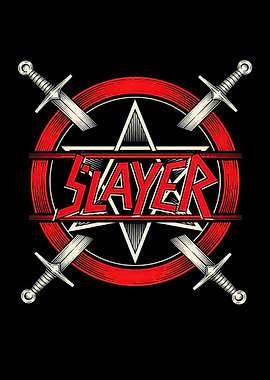 Slayer Band Logo with Swords