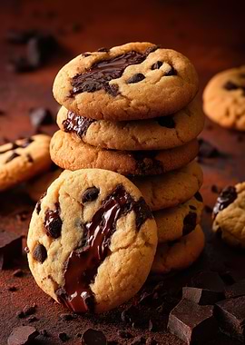 Melted Chocolate Chip Cookies