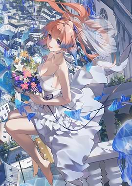 Bride with Flowers and Jellyfish