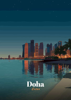 Doha Skyline at Dusk