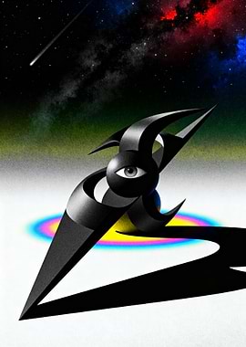 Cosmic Eye and Meteor