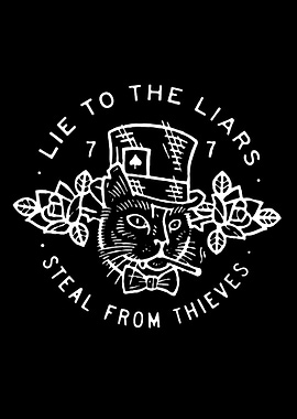 Cat in Top Hat with Roses