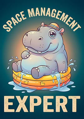 Cute Hippo Space Management Expert
