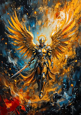 Golden Angelic Warrior