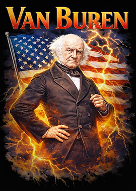 Martin Van Buren American Flag